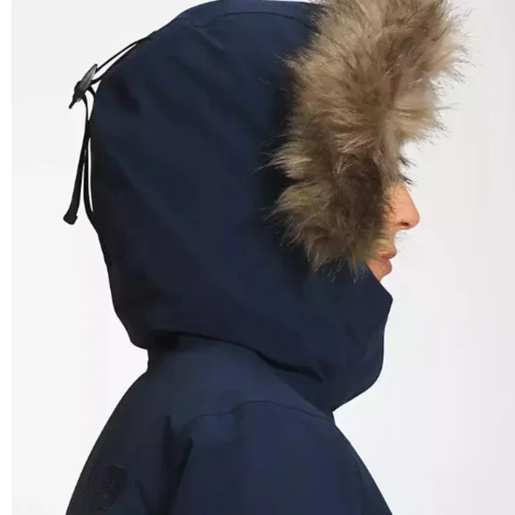 Northface Womens Expedition MucMurdo Parka Size Large Summit Navy NWT - Picture 7 of 16